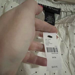 NWT lane Bryant black & white skirt sz16